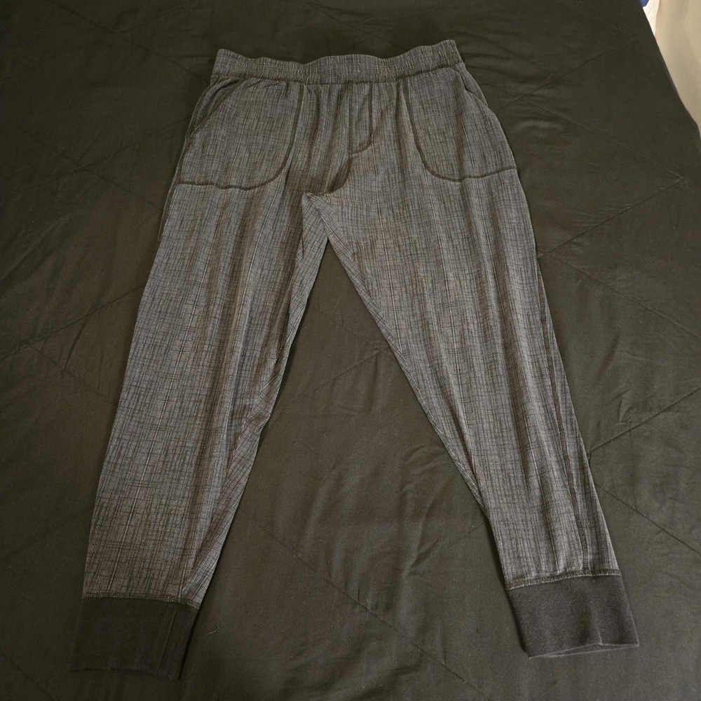 Pair of Thieves Jogger Pants Mens Large Gray Good Crosshatch Lounge Sleep Pocket
